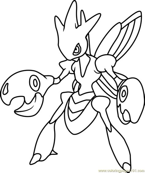 Scizor Coloring Page .